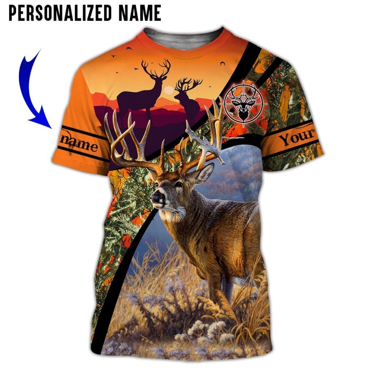 Premium Personalized Name Hunting 3D All Over Printed Unisex Shirts