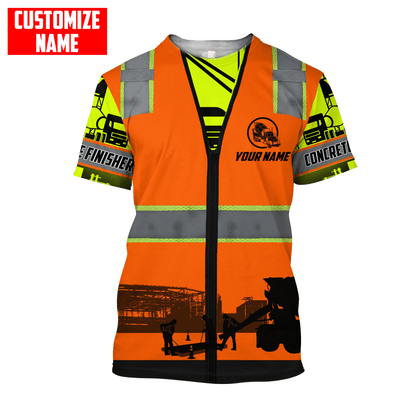 Concrete Finisher Not for the Weak Custom name 3D printed shirts