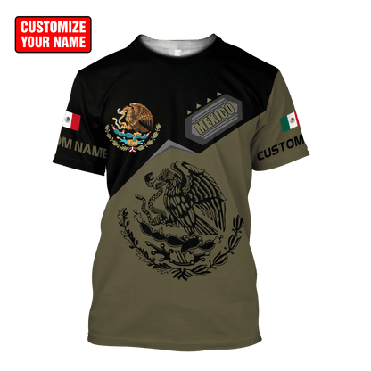 Personalized Name Mexico Combo T-shirt and Short 3D All Over Printed