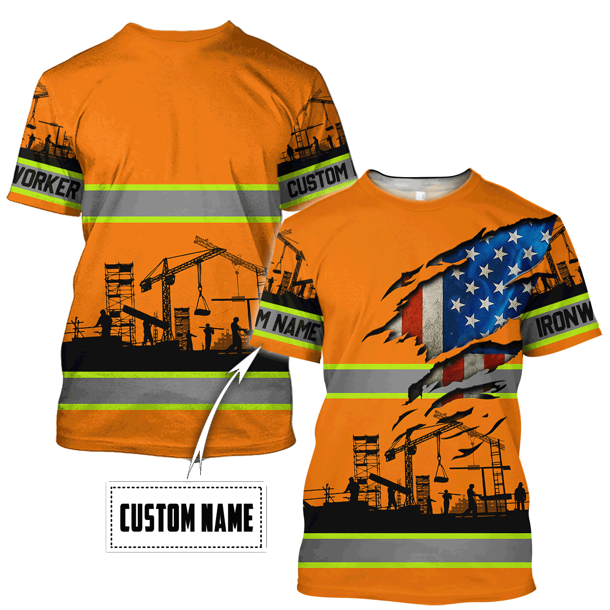Personalized Ironworker 3D All Over Printed Unisex Shirts TN