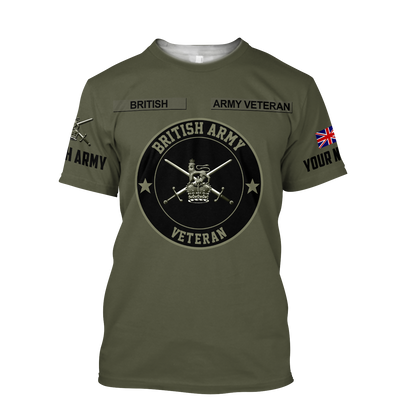 Personalized Name XT Bristish Army  3D All Over Printed Shirts DA10032103