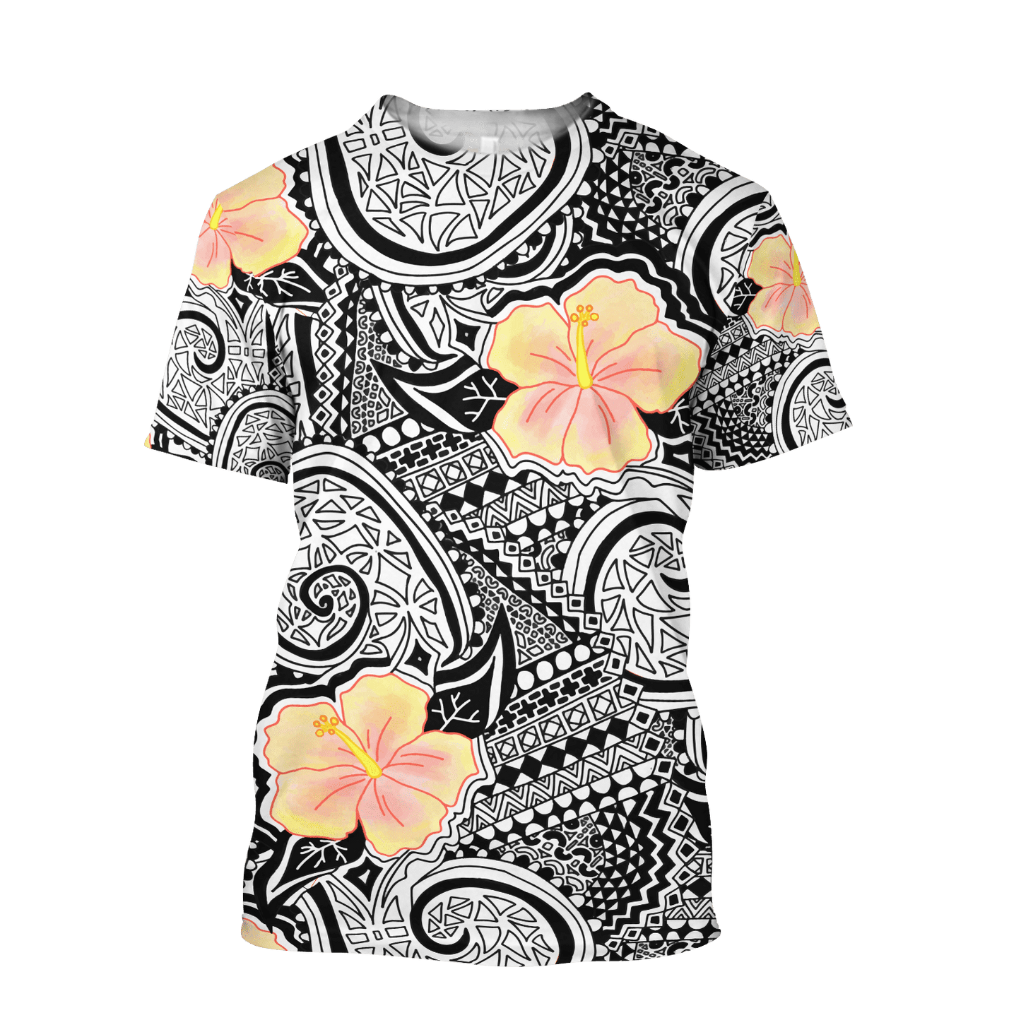 Amazing Polynesian Tattoo And Hibiscus Unisex Deluxe Hoodie ML