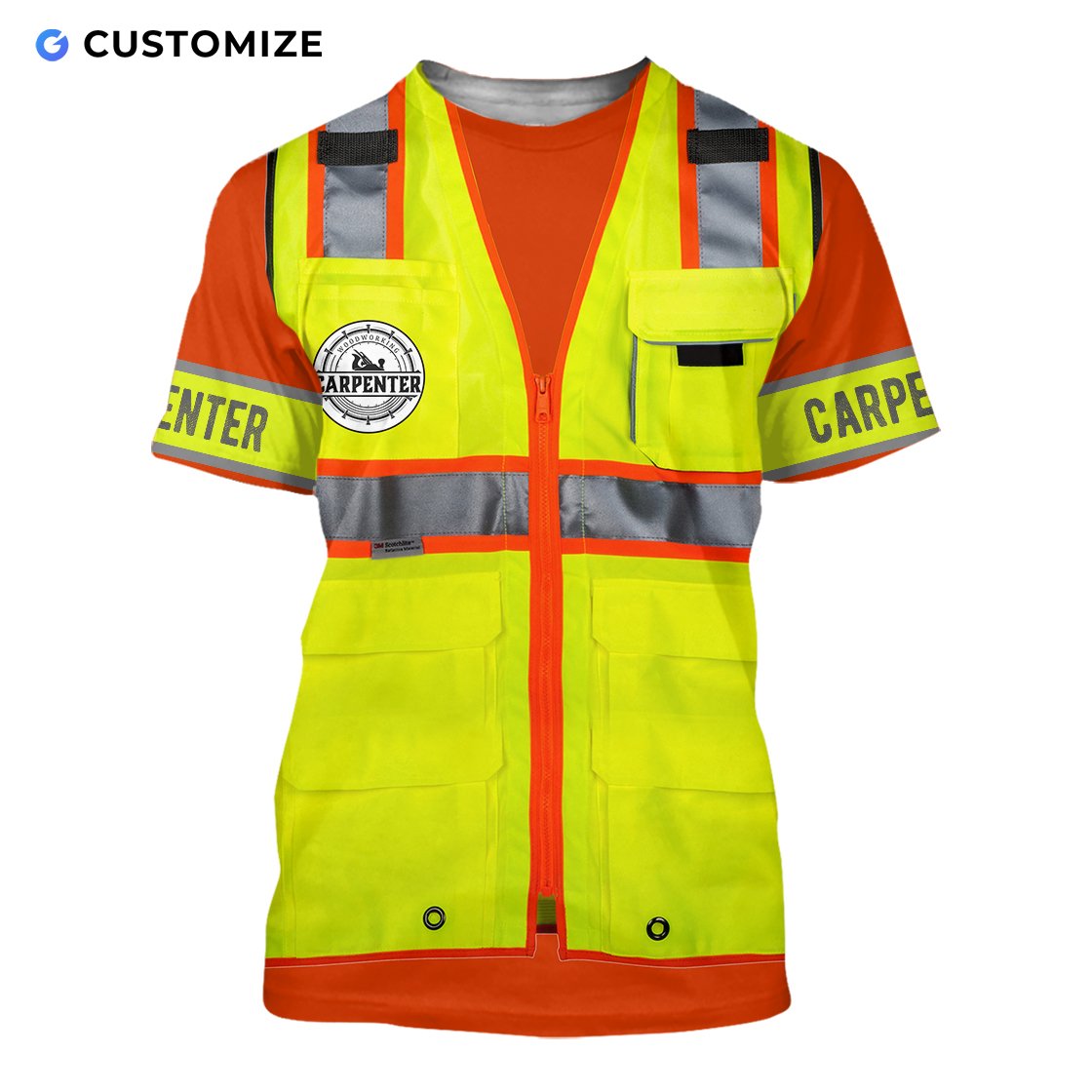 Premium Custom Name Carpenter 3D All Over Printed Unisex