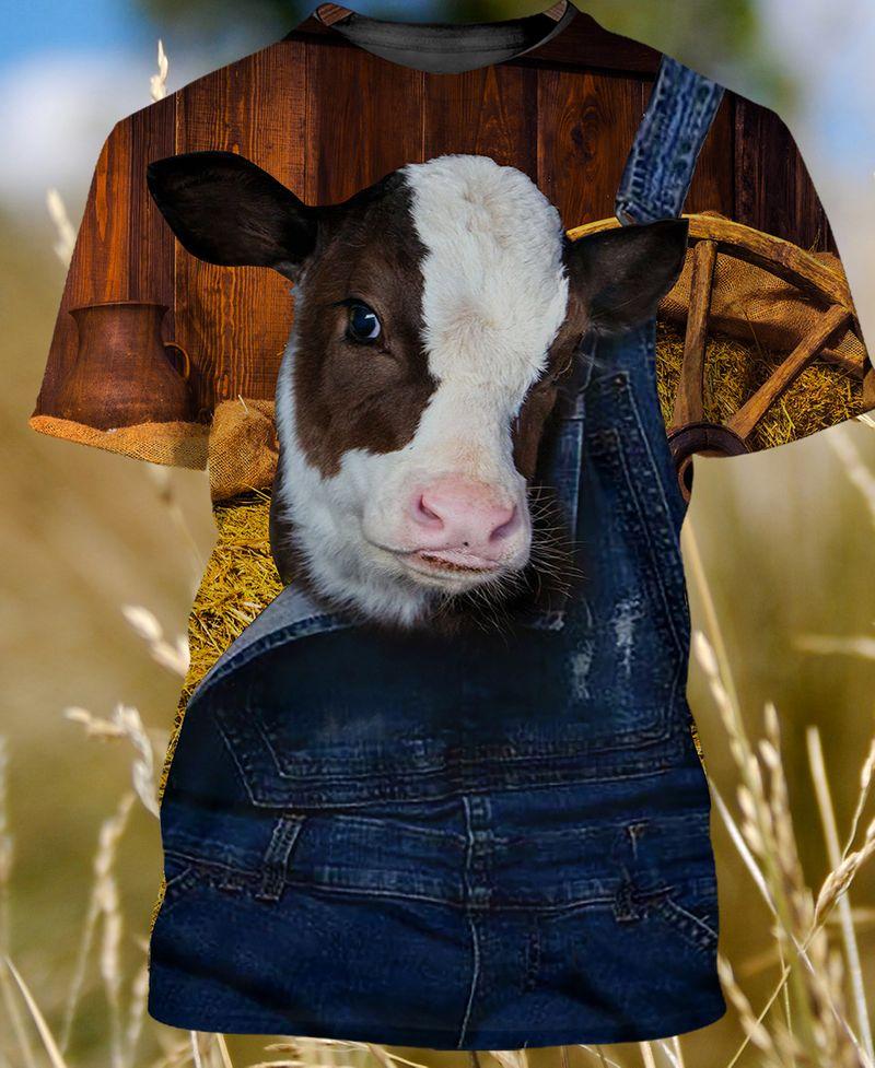 Premium Farmer Cow 3D All Over Printed Unisex Shirts