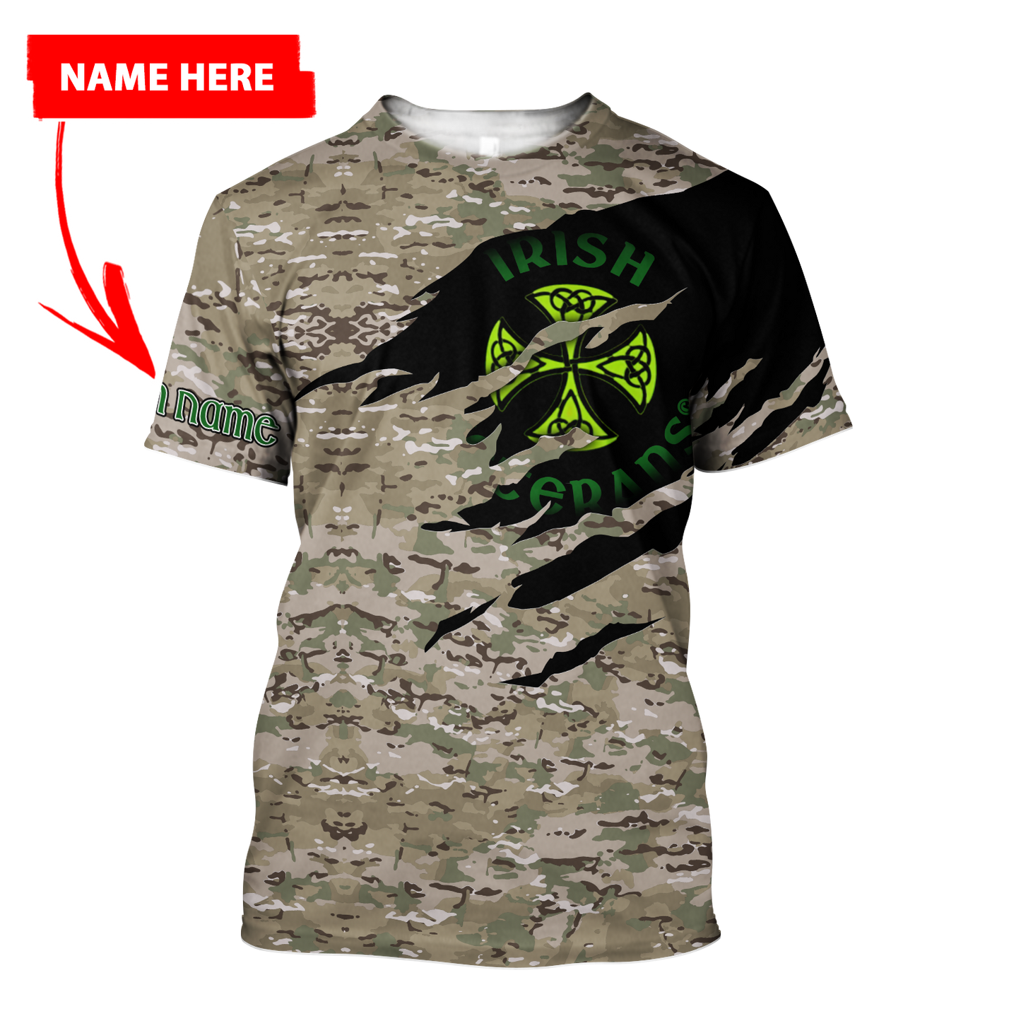 Custom Name - Irish Veterans 3D Hoodie Shirt For Men And Women