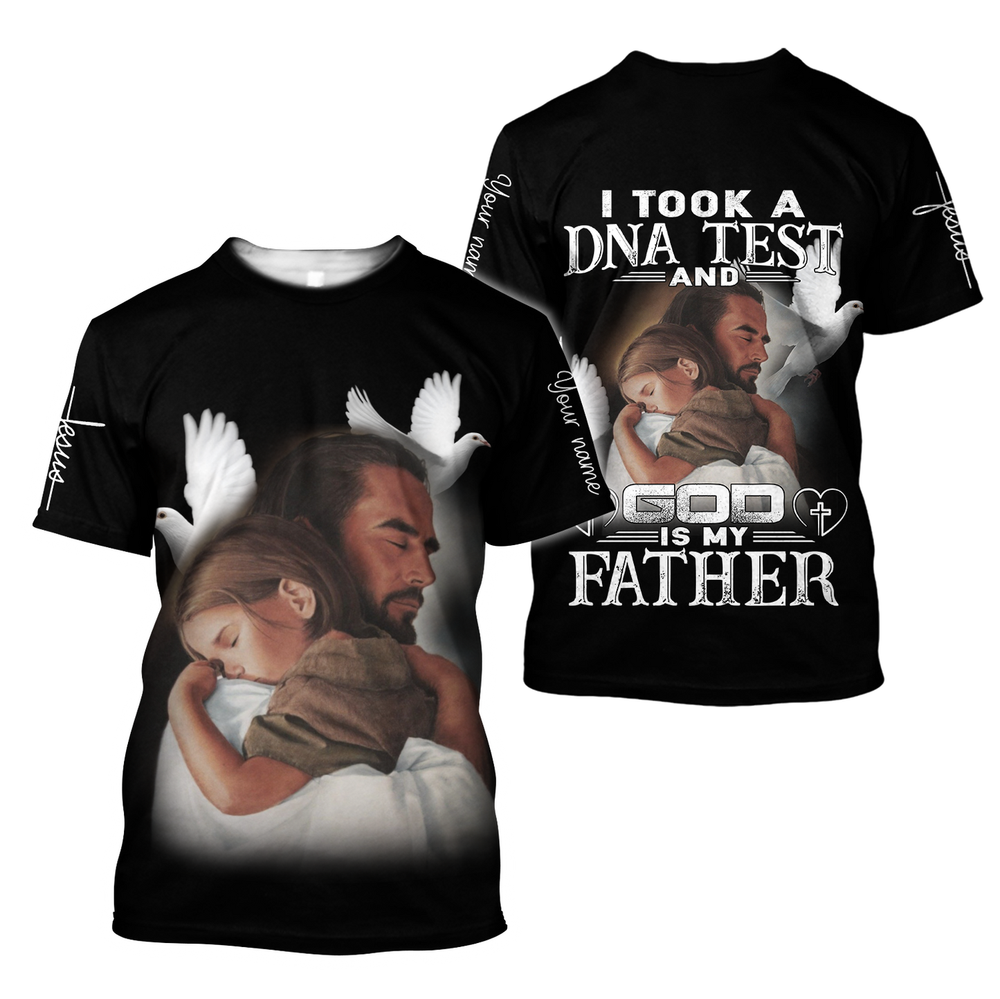 Premium Christian Jesus Personalized Name 3D All Over Printed Unisex Shirts DQB17022101