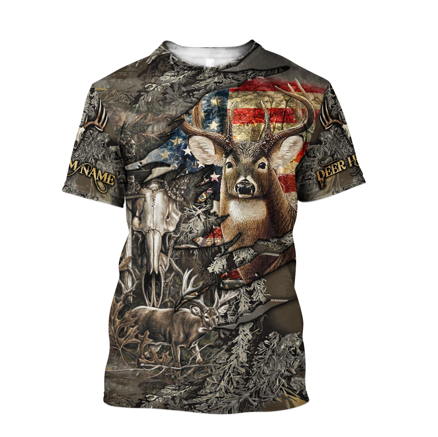 Deer Hunting Personalized Name 3D All Over Printed Shirts MH20052103