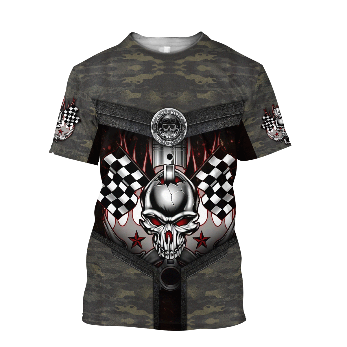 Customize Name Motorcycle Racing 3D All Over Printed Unisex Shirts Born For Speed