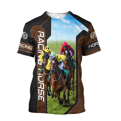 Racing Horse 3D All Over Printed Unisex Shirts