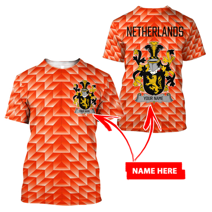 Personalized Netherland 3D All Over Printed Unisex Shirts