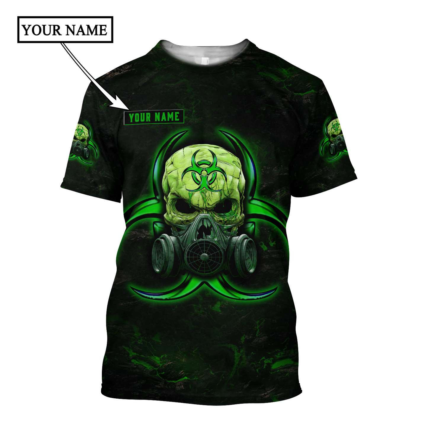 Customize Name Green Skull Hoodie For Men And Women DD01042101