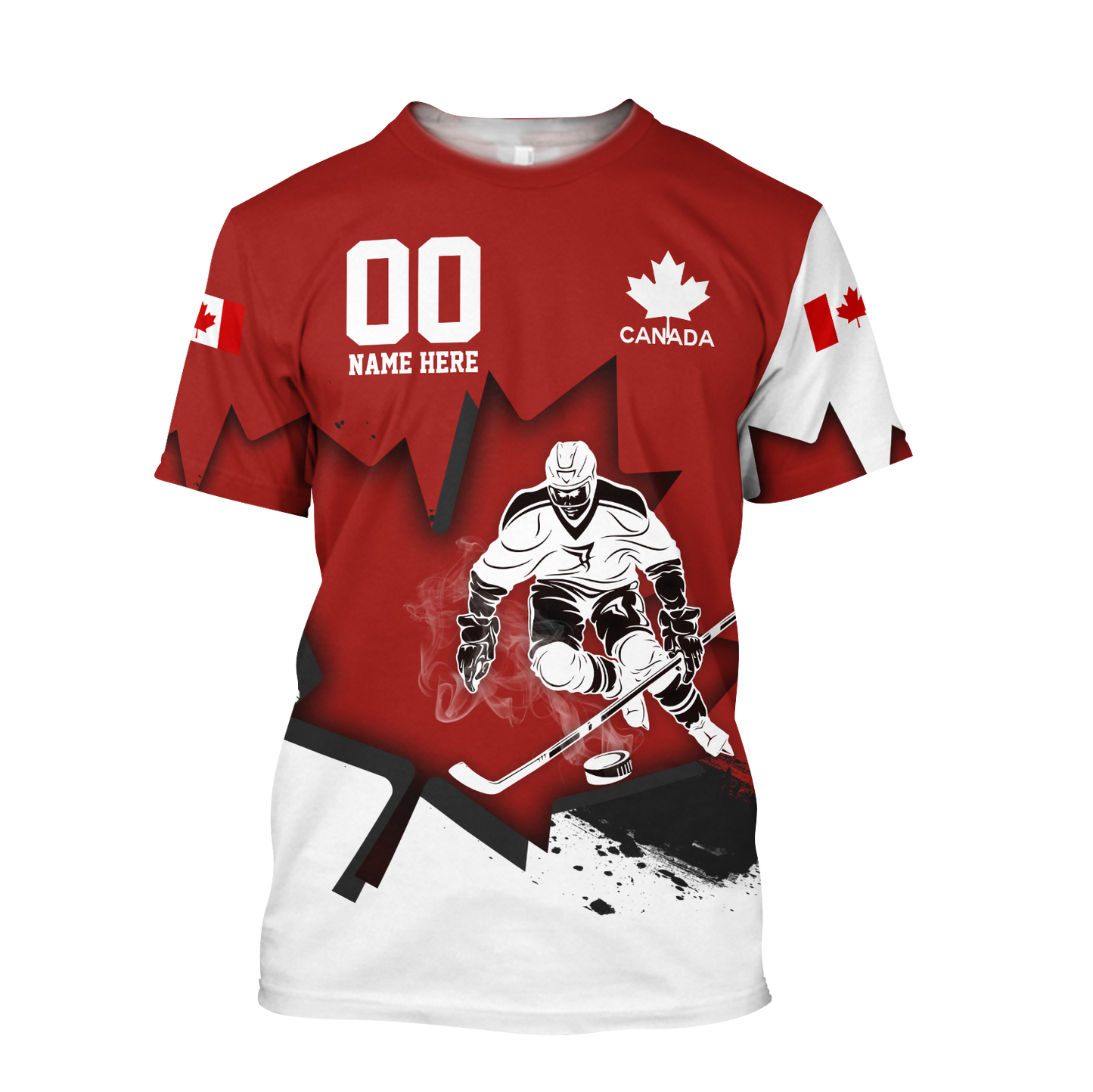 3D All Over Printed Hockey Canada Unisex Shirts Custom Name Custom number XT TNA11032101