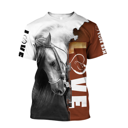 Personalized Name Premium Love Horse 3D All Over Printed Unisex Shirts SN06032106
