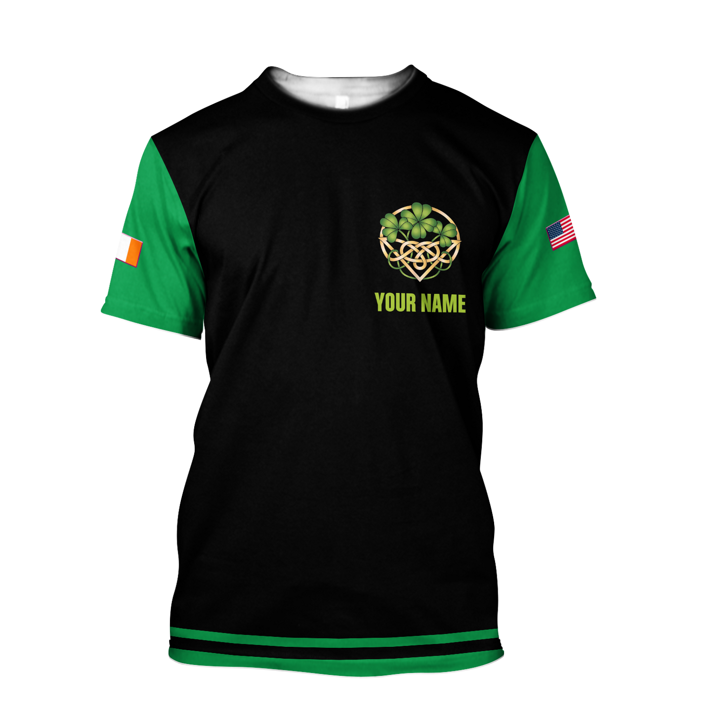 3D All Over Printed Irish  St Patrick Day  Unisex Shirts Custom Name XT