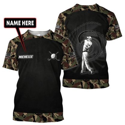 Custom Name XT Golf 3D Printed Shirts