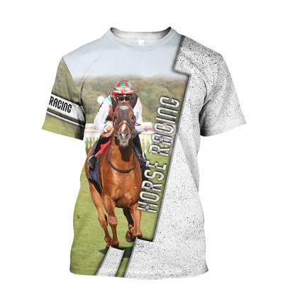 Racing Horse 3D All Over Printed Unisex Shirts