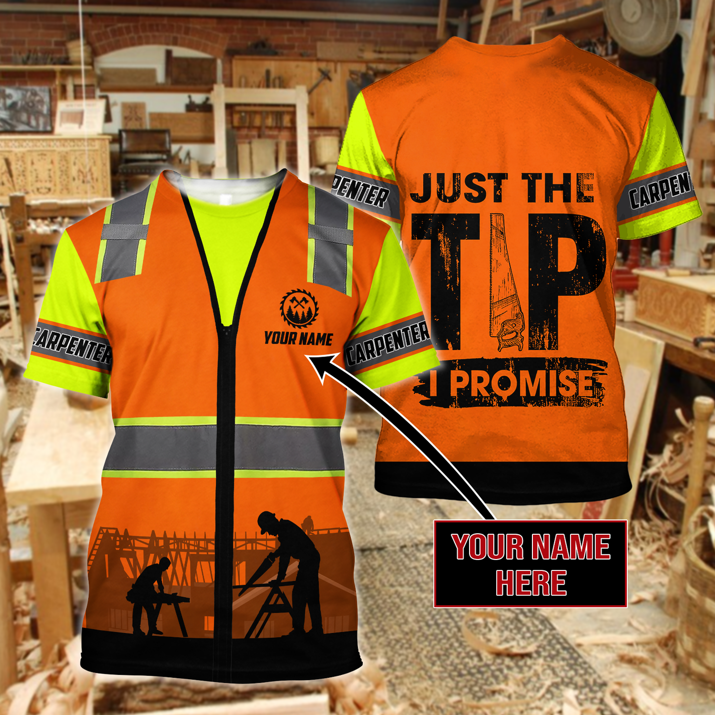 Personalized Carpenter 3D All Over Printed Unisex Shirts For Men And Women