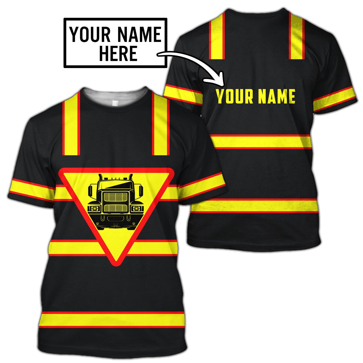 Premium Customized Name 3D All Over Printed Unisex Shirt For Trucker