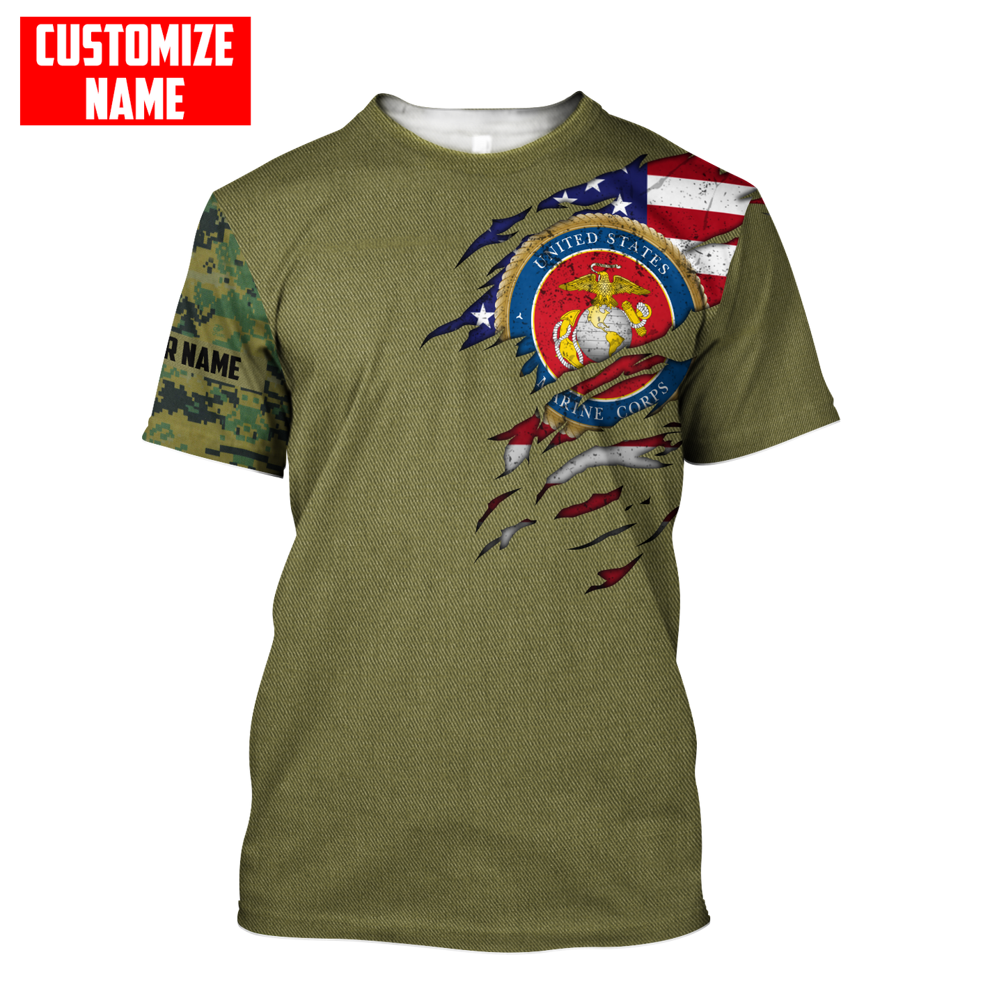 Custom name Soldier US Marine Corps 3d all over printed shirt hoodie MH06072107