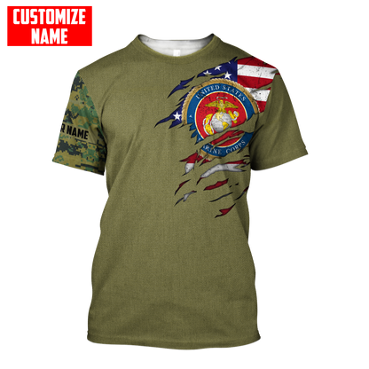 Custom name Soldier US Marine Corps 3d all over printed shirt hoodie MH06072107