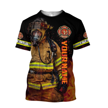3D All Over Printed Firefighter  Unisex Shirts Custom Name XT