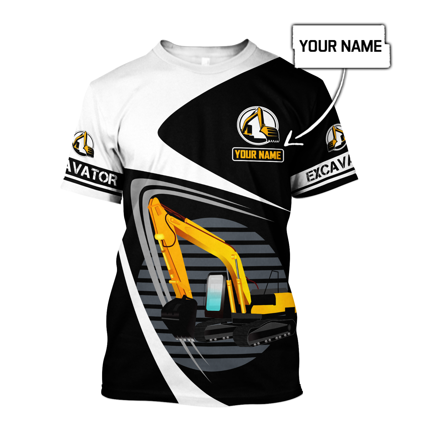 Custom Name XT Excavator 3D Printed shirts