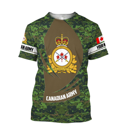 Personalized Name XT Canadian Army Pullover 3D All Over Printed Shirts DA11032106