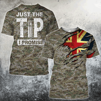 British Camo Just the tip I promise 3D Design Print Shirts