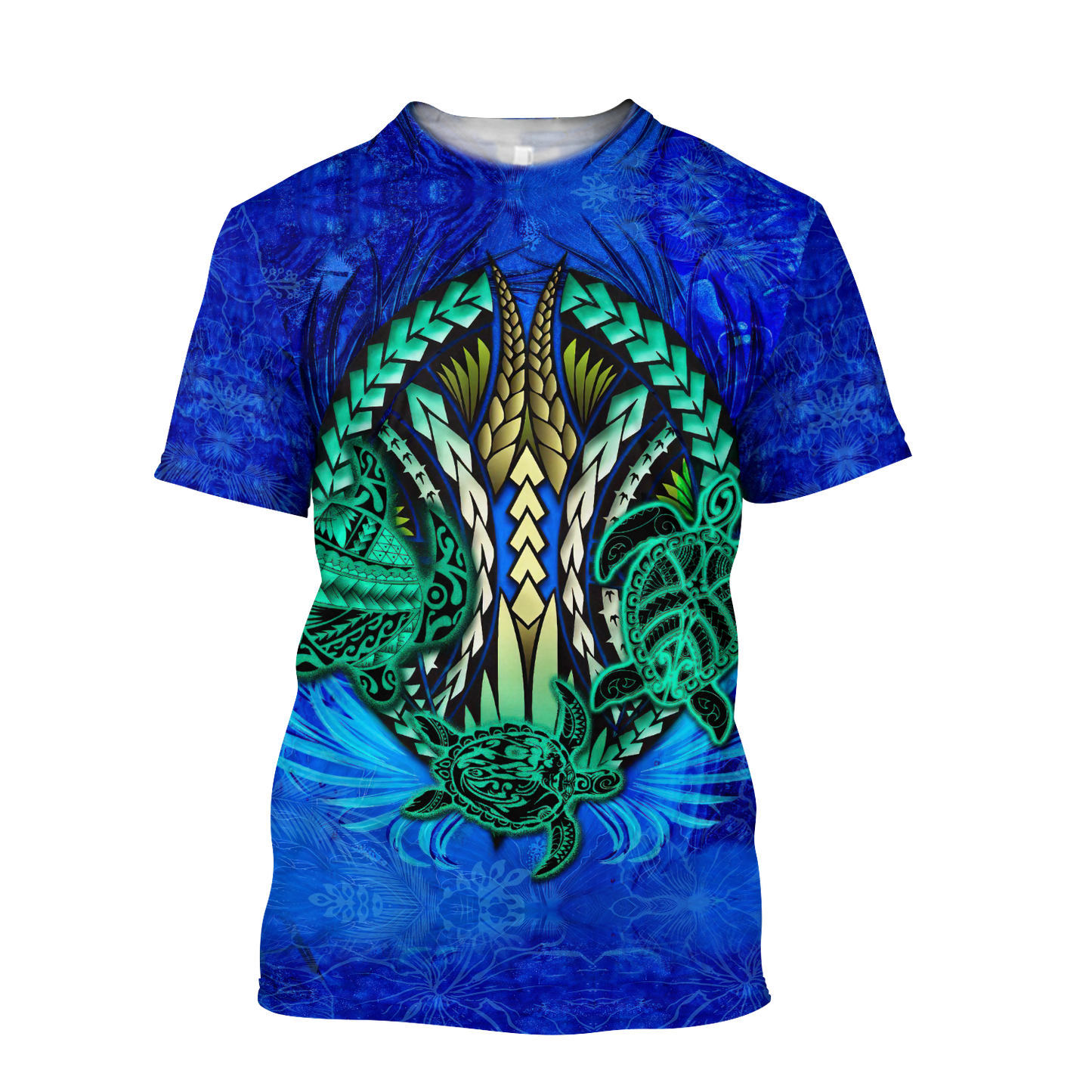 Premium Three Blue Turtles 3D All Over Printed Unisex Shirts
