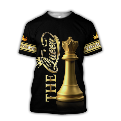 3D All Over Printed Chess Lovers- Queen Unisex Shirts  NTN17022101 Custom Name XT