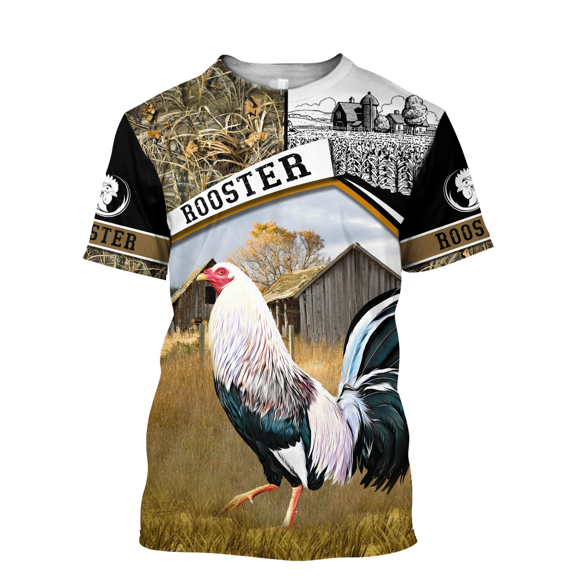 Rooster 3D All Over Printed Unisex Deluxe Hoodie ML