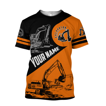 Personalized Excavator Hoodie 3D All Over Printed Unisex Shirts