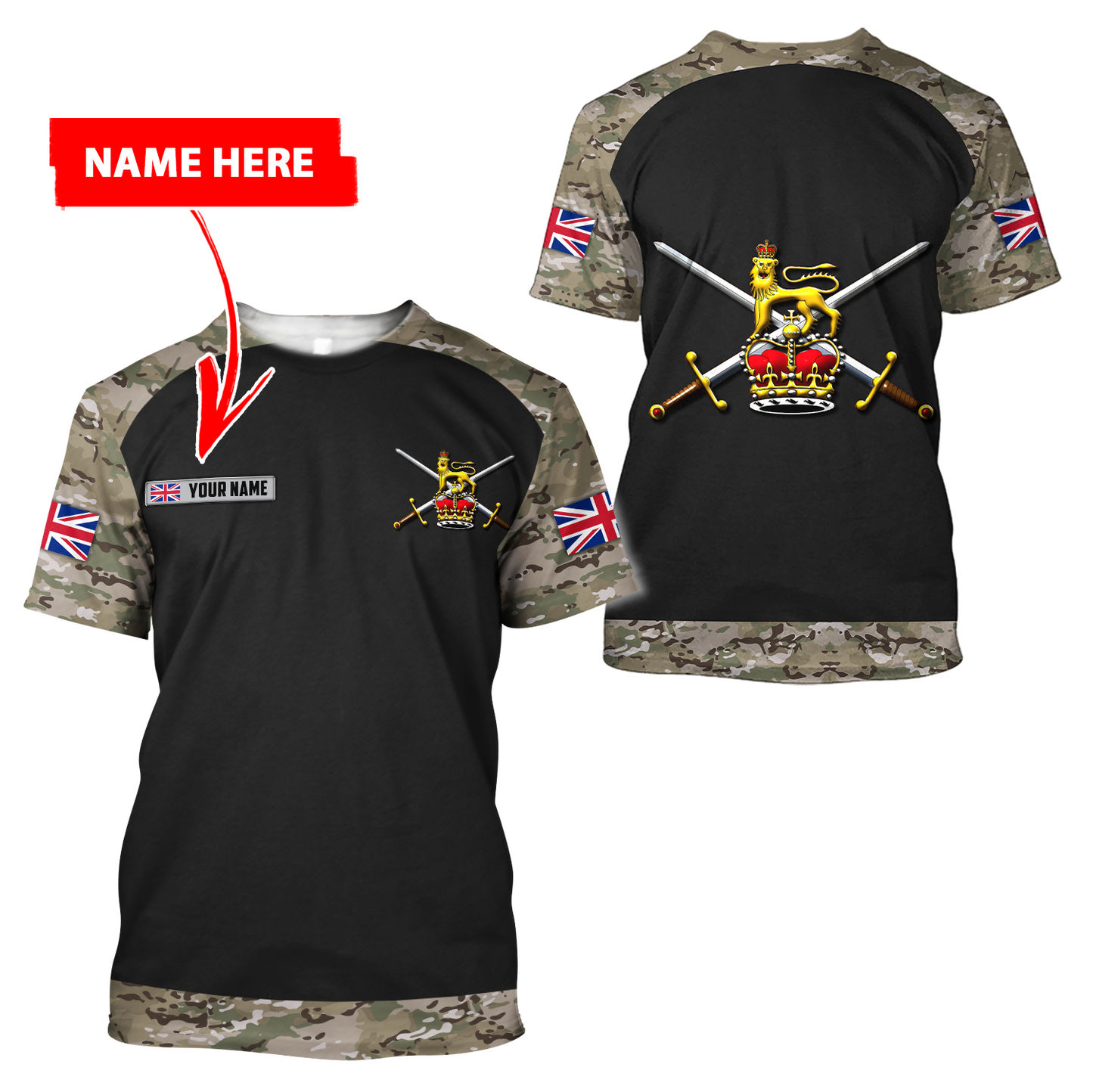 Personalized Name XT Bristish Veteran 3D Printed Clothes PD22032106
