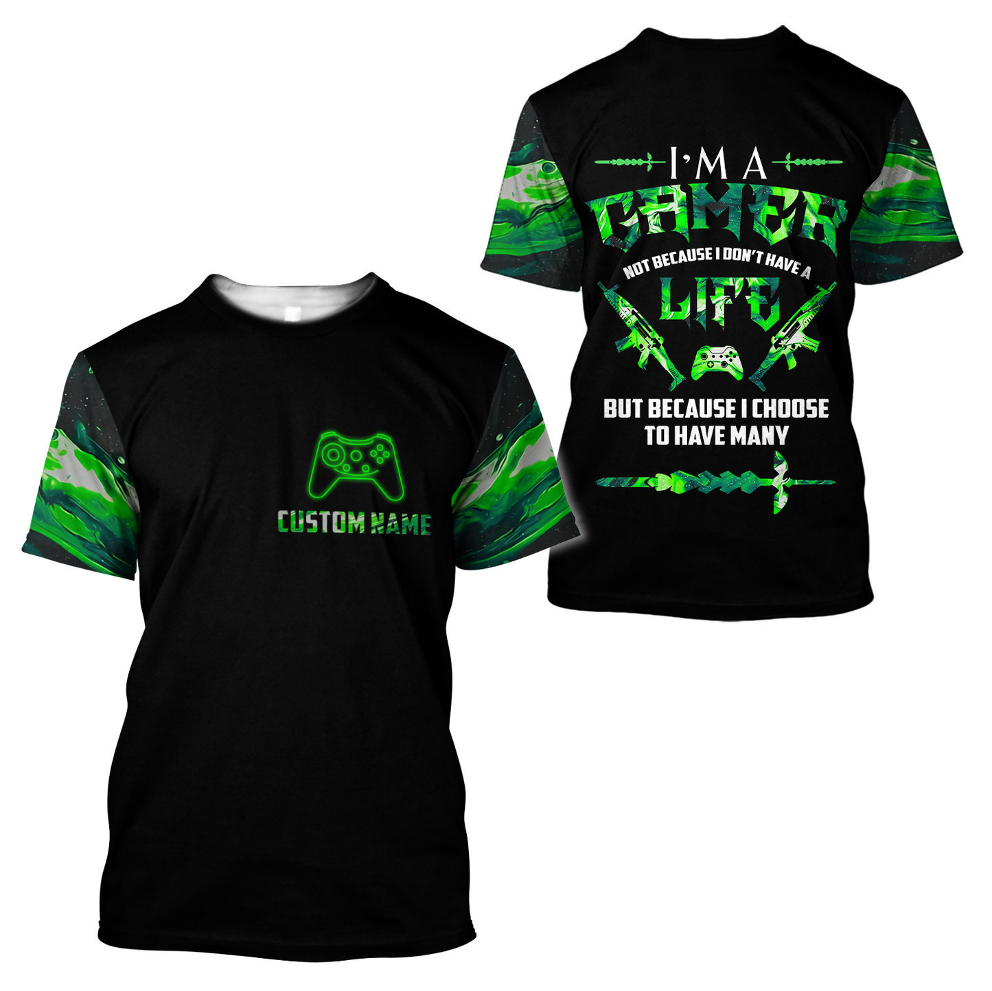 3D All Over Printed Game Lover  Unisex Shirts Custom Name XT