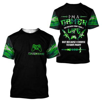 3D All Over Printed Game Lover  Unisex Shirts Custom Name XT