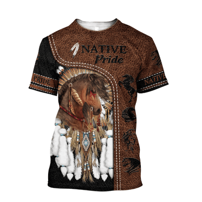 Horse Native American 3D All Over Printed Unisex Shirts