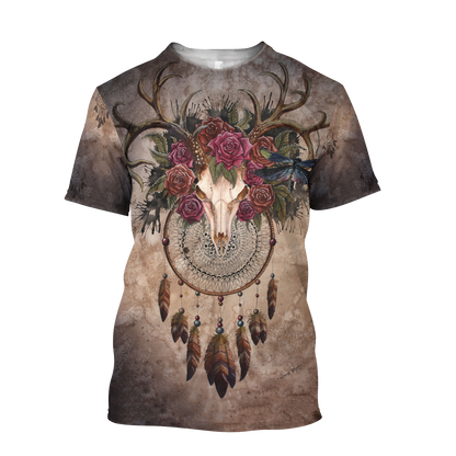 Deer Native American Culture 3D All Over Printed Unisex Shirts