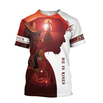Premium Christian Jesus Easter 3D All Over Printed Unisex Shirts