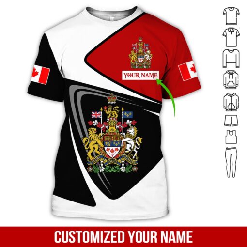 Personalized Name XT Canada Coat of Arms  3D All Over Printed Shirts 15032101.CXT