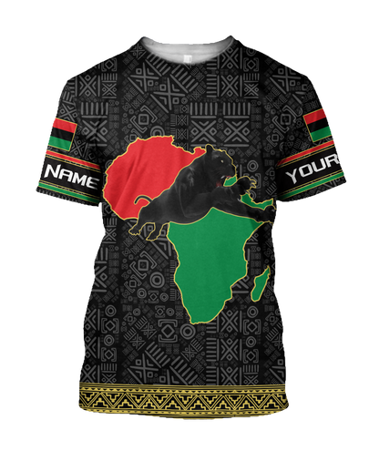 African American Persionalized Your Name 3D All Over Printed Shirts JJ26052103 KT