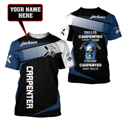 Premium Carpenter Custom Name 3D All Over Printed Unisex Shirts
