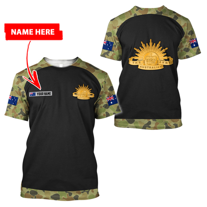 Personalized Australian Army 3D Printed Unisex Shirts TN PD29032102
