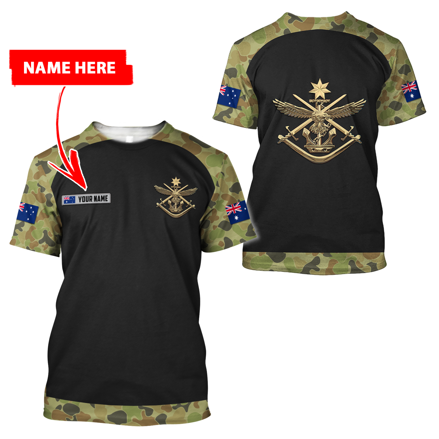 Personalized Australian Defence Force 3D Printed Unisex Shirts TN PD29032103
