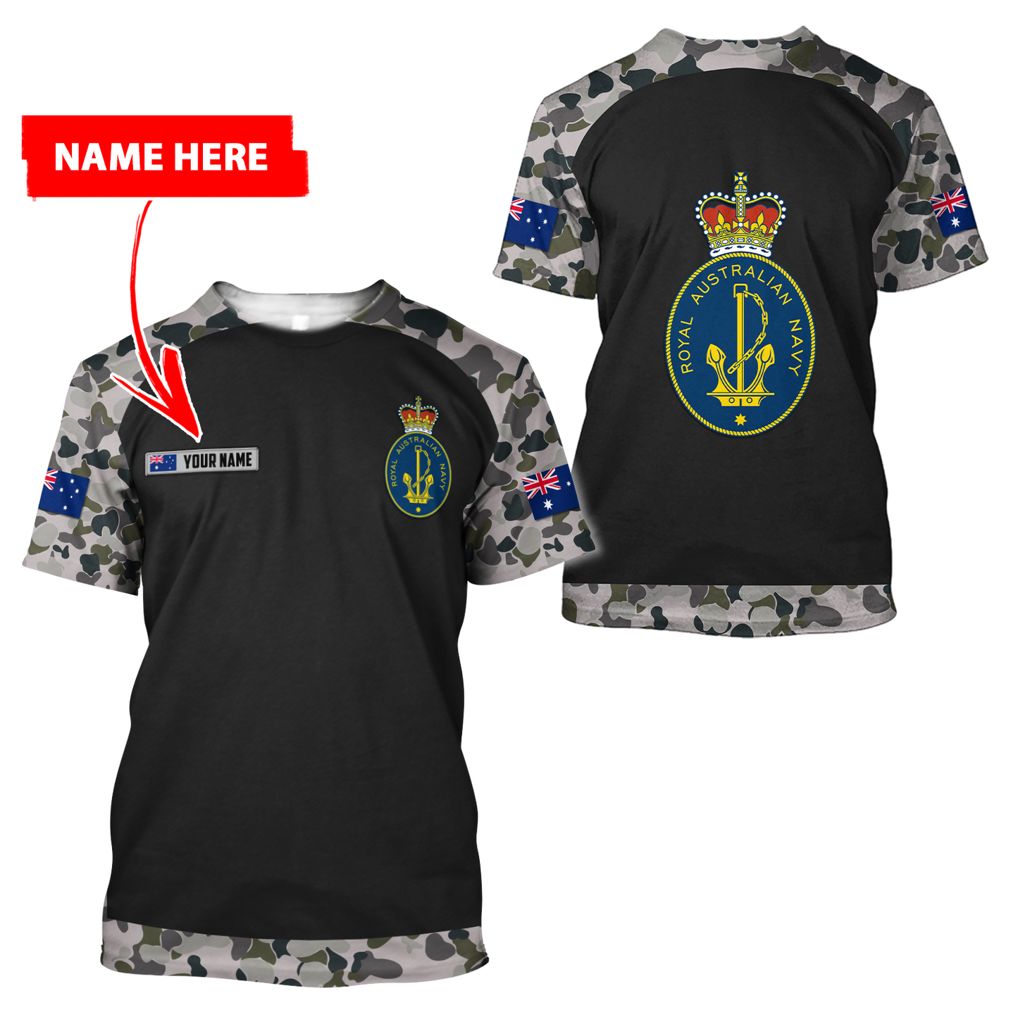 Personalized Royal Australian Navy 3D Printed Unisex Shirts TN PD29032104