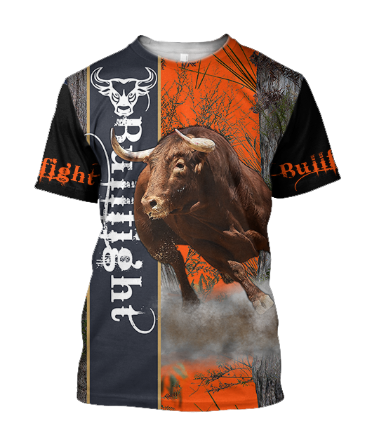 Bullfight Persionalized Your Name 3D All Over Printed Shirts