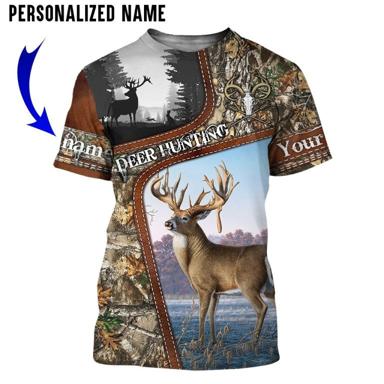 Premium Personalized Name Hunting 3D All Over Printed Unisex Shirts