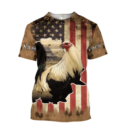 Personalized Rooster 3D Printed Unisex Shirts DA20052101