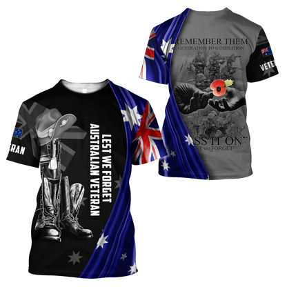Anzac Day 3D Printed Unisex Shirts TN PD24032103