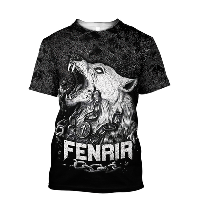 Premium Fenrir Wolf 3D All Over Printed Unisex Shirts