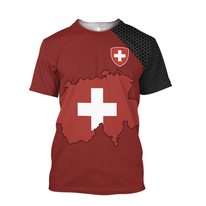 Switzerland 3D All Over Printed Unisex Shirts